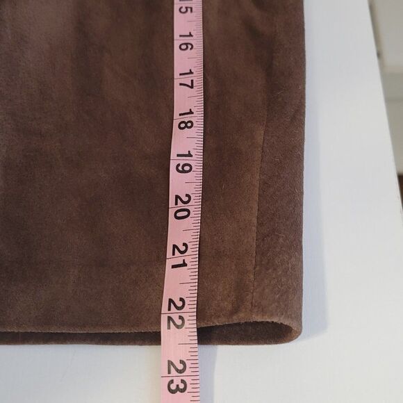 Evan Davies Brown Leather Skirt - Picture 3 of 5